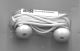 EARPHONE,D3.5-4P PLUG,LENGTH 1100MM,STEREO WITH MIC,LRGM,WHITE,SEMI-IN EAR,METAL,WITH INSULATIVE RIN