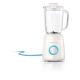 BLENDER JAMIE OLIVER 600W BOL EN VERRE 1.5L BLANC-BLEU CIEL